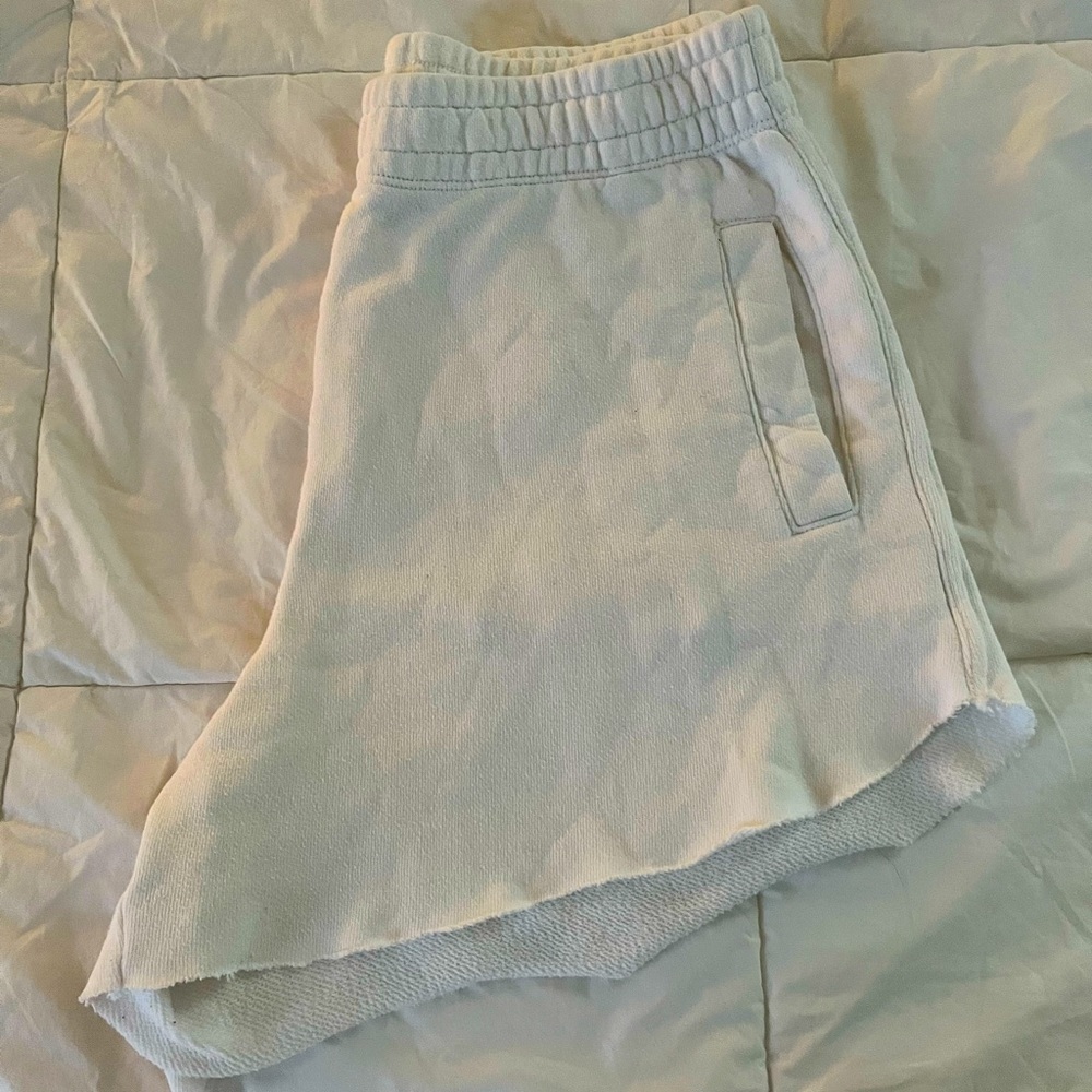 Aerie White cotton beach shorts, size s